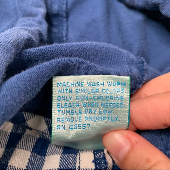 Rare VTG Sprocket’s Mervyns Blue & White Gingham Thru The Woods Baby Jumper 24mo - Picture 10 of 12
